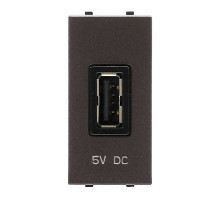 Розетка USB для зарядки, 1мод., антрацит, Zenit ABB N2185 AN