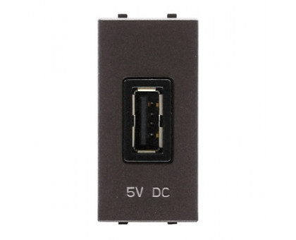 Розетка USB для зарядки, 1мод., антрацит, Zenit ABB N2185 AN Розетка USB для зарядки, 1мод., антрацит, Zenit ABB N2185 AN