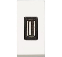 Розетка USB для зарядки, 1мод., белый, Zenit ABB N2185 BL