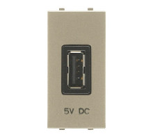 Розетка USB для зарядки, 1мод., шампань, Zenit ABB N2185 CV