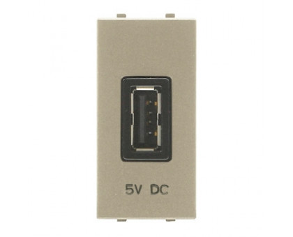 Розетка USB для зарядки, 1мод., шампань, Zenit ABB N2185 CV Розетка USB для зарядки, 1мод., шампань, Zenit ABB N2185 CV