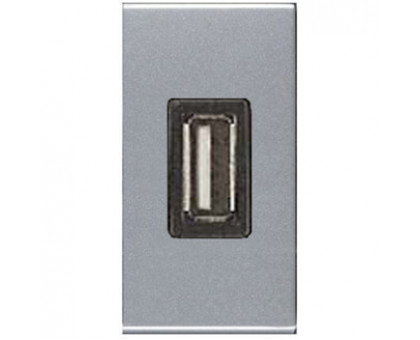 Розетка USB для зарядки, 1мод., серебро, Zenit ABB N2185 PL Розетка USB для зарядки, 1мод., серебро, Zenit ABB N2185 PL