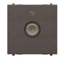 Розетка TV простая, широкая, антрацит, Zenit ABB N2250.7 AN