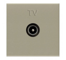 Розетка TV простая, широкая, шампань, Zenit ABB N2250.7 CV
