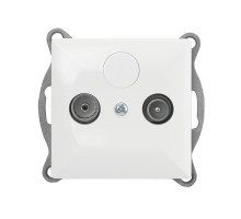 Розетка ТВ проходная Abex Perla 14db GAP-1P/P белая