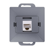 Розетка комп/тел Abex Perla ISDP 4,6,8, pin, LSA, GTP-10P антрацит Розетка комп/тел Abex Perla ISDP 4,6,8, pin, LSA, GTP-10P антрацит
