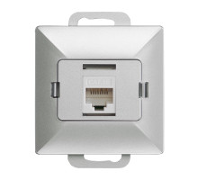 Розетка комп/тел Abex Perla ISDP 4,6,8, pin, LSA, GTP-10P серебро  Розетка комп/тел Abex Perla ISDP 4,6,8, pin, LSA, GTP-10P серебро