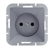 Розетка одинарная  Abex Perla 250V/16A PT-15P антрацит Розетка одинарная  Abex Perla 250V/16A PT-15P антрацит