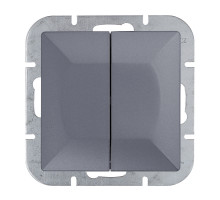 Выключатель 2-кл., Abex Perla 250V/10A WP-2P антрацит