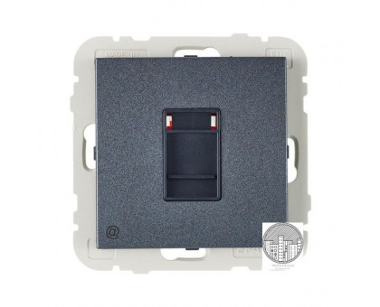 Розетка компьютерная LOGUS RJ45 5e металик графит 21453 TIS Розетка компьютерная LOGUS RJ45 5e металик графит 21453 TIS