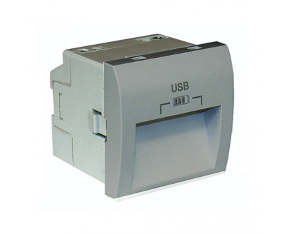 Двойное зарядное устройство USB типа A с розетками на 20º - 2мод. алюминивый 4638412 SAL  Efapel Quadro 45 Двойное зарядное устройство USB типа A с розетками на 20º - 2мод. алюминивый 4638412 SAL  Efapel Quadro 45