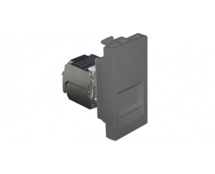 Механизм компютерной розетки 1хRJ45 CAT.5E UTP CONNECT-1 мод. 4697112 SPM черный матовый Quadro 45 Механизм компютерной розетки 1хRJ45 CAT.5E UTP CONNECT-1 мод. 4697112 SPM черный матовый Quadro 45