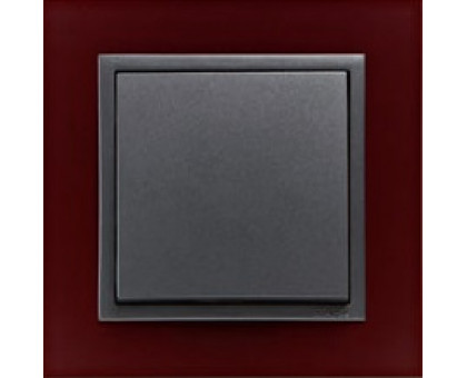 Рамка одинарная ANIMATO темно-красный/графит 90910 TBS