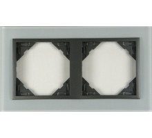 Рамка двойная LOGUS Crystal  стекло/графит 90920 TCS