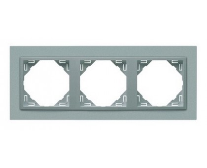 Рамка тройная ANIMATO металик алюминиевый 90930 TAA