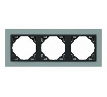 Рамка тройная ANIMATO металлик алюминий/графит 90930 TAS Рамка тройная ANIMATO металлик алюминий/графит 90930 TAS