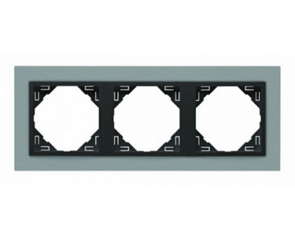 Рамка тройная ANIMATO металлик алюминий/графит 90930 TAS Рамка тройная ANIMATO металлик алюминий/графит 90930 TAS