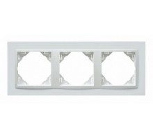 Рамка тройная ANIMATO белоснежная 90930 TBB Рамка тройная ANIMATO белоснежная 90930 TBB