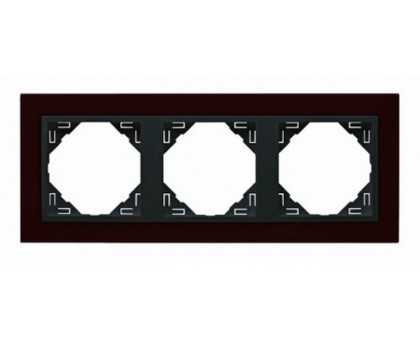 Рамка тройная ANIMATO темно-красный/графит 90930 TBS Рамка тройная ANIMATO темно-красный/графит 90930 TBS