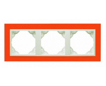 Рамка тройная ANIMATO  оранжевый/лед 90930 TJG Рамка тройная ANIMATO  оранжевый/лед 90930 TJG