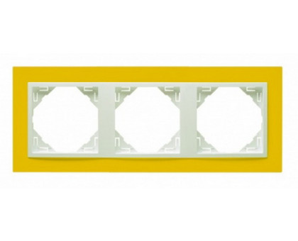 Рамка тройная ANIMATO  желтый/лед 90930 TRG Рамка тройная ANIMATO  желтый/лед 90930 TRG
