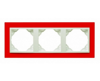 Рамка тройная ANIMATO  красный/лед 90930 TVG Рамка тройная ANIMATO  красный/лед 90930 TVG