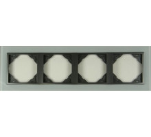 Рамка четырехкратная LOGUS Crystal стекло/графит 90940 TCS Рамка четырехкратная LOGUS Crystal стекло/графит 90940 TCS