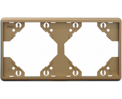 Рамка двойная горизонтальная Apollo 5000, шампань