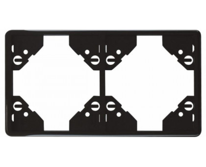 Рамка двойная вертикальная Apollo 5000, Черный матовый