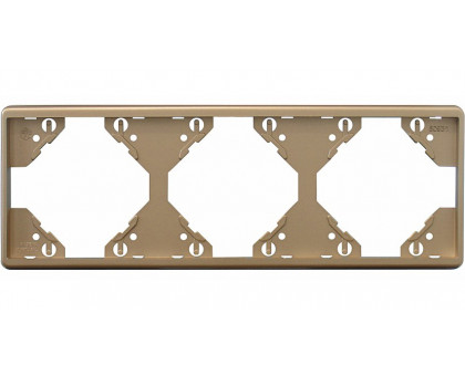 Рамка тройная горизонтальная Apollo 5000, шампань