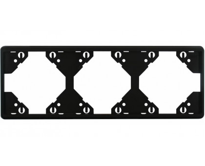 Рамка тройная горизонтальная Apollo 5000, Черный матовый Рамка тройная горизонтальная Apollo 5000, Черный матовый