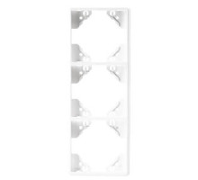 Рамка тройная вертикальная Apollo 5000, белоснежная