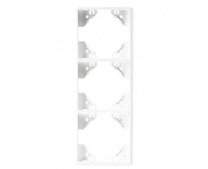 Рамка тройная вертикальная Apollo 5000, белоснежная