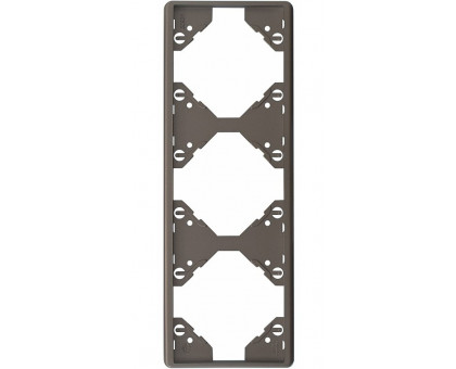 Рамка тройная вертикальная Apollo 5000, металик графит