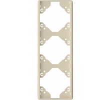 Рамка тройная вертикальная Apollo 5000, слоновая кость