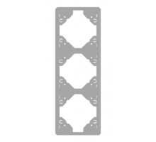 Рамка тройная вертикальная Apollo 5000, серебро