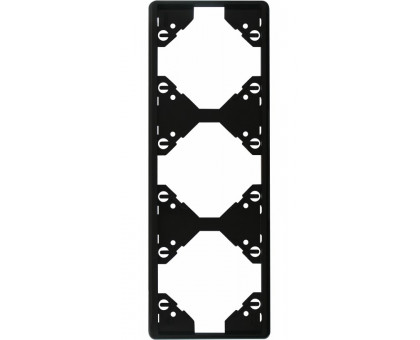 Рамка тройная вертикальная Apollo 5000, черная