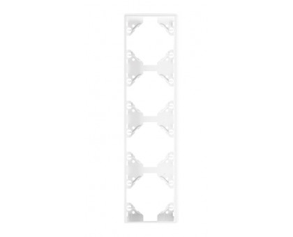 Рамка четырехкратная вертикальная Apollo 5000, белоснежная