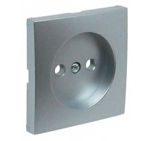 Накладка розетки без заземления LOGUS металик алюминиевый 90621 TAL