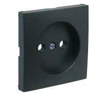 Накладка розетки без заземления LOGUS металик графит 90621 TIS