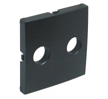 Накладка розетки аудио LOGUS стерео металик графит 90713 TIS