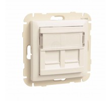 Розетка компьютерная двойная LOGUS RJ45 5e белая 21975 TBR Розетка компьютерная двойная LOGUS RJ45 5e белая 21975 TBR