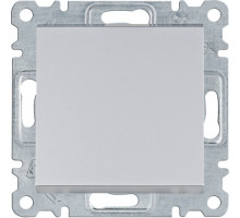 Выключатель одноклавишный перекрестный  Hager Lumina серебро WL0032