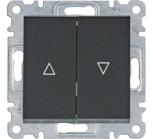 Выключатель для жалюзи Hager Lumina черный WL0323