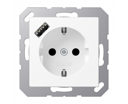 Розетка Jung А550 Розетка SCHUKO 16 A / 250 B с USB-интерфейсом A 1520-18 A WWM Розетка Jung А550 Розетка SCHUKO 16 A / 250 B с USB-интерфейсом A 1520-18 A WWM