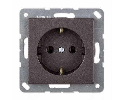 Розетка  с з/к 16А, 250V антрацит EP1420AN Jung eco profi