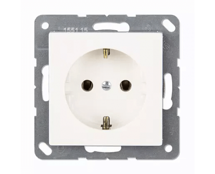 Розетка  с з/к 16А, 250V белая EP1420WW Jung eco profi