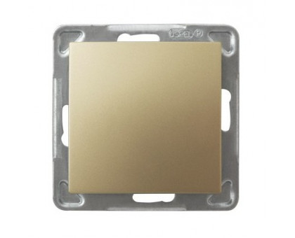 Выключатель 1-клавишный,  250V/16A OSPEL IMPRESJA золото