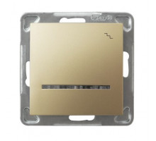 Выключатель проходной, с подсветкой, 250V/16A OSPEL IMPRESJA золото