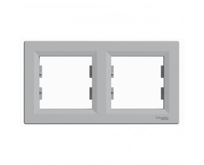 Рамка 2 поста, алюминий, EPH5800261 Asfora Schneider